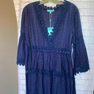 NWT Melissa Odabash Victoria RT cover up navy